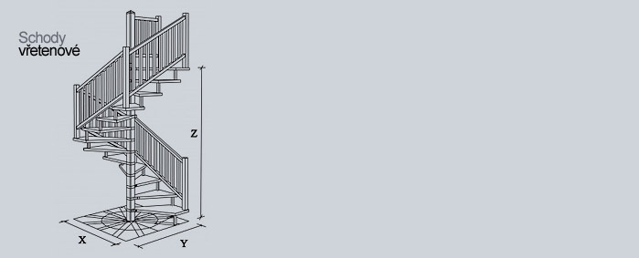 Pevné schody standardní nákres 3