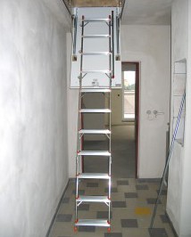 Protipožární schody z AL profilů v interiéru